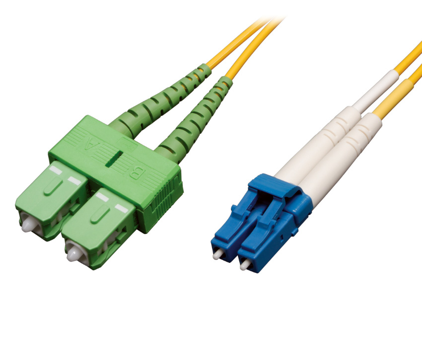 Picture of Tripp Lite N366-03M-AP DuplexSinglemode 8.3-125 Fiber Patch Cable LC to SC-APC&#44; 10 ft.