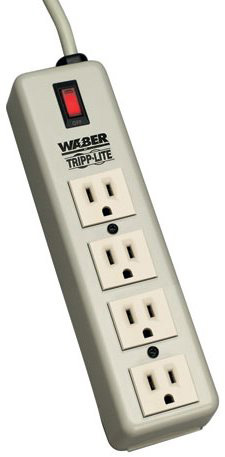 Tripp Lite 4SPDX Waber-by-4 Outlet Premium Office-Grade Power Strip
