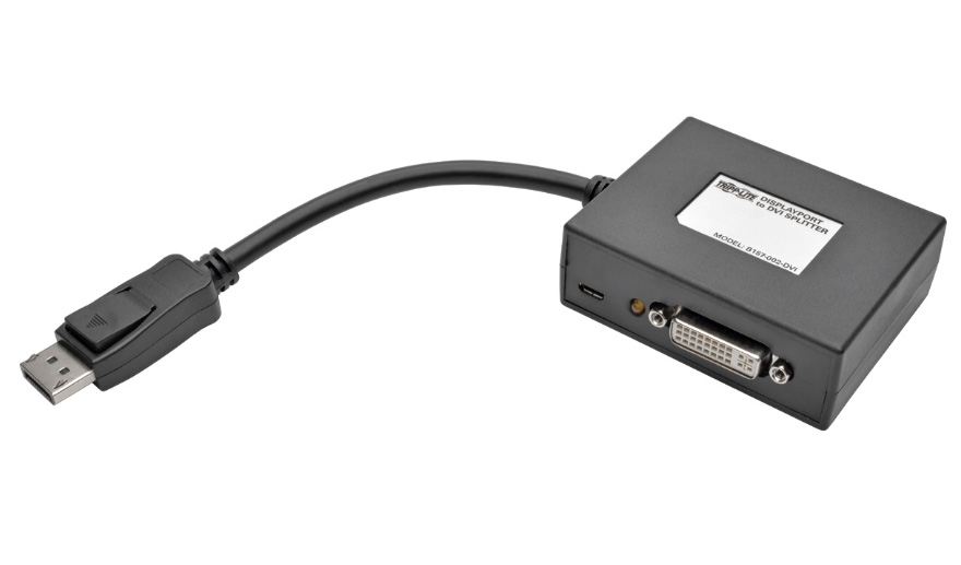 Picture of Tripp Lite B157-002-DVI 2-Port DisplayPort to DVI Splitter