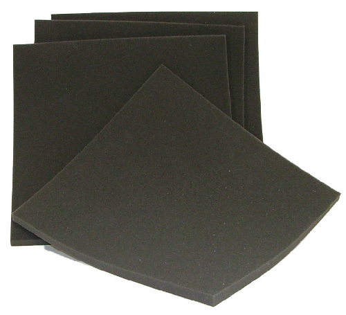 WSF-1 12 x 12 x 0.25 in. Thick Black Windscreen Foam