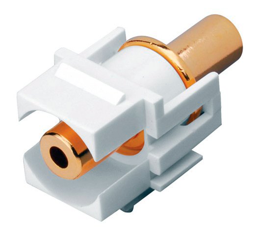 820489 3.5 mm Keystone Insert Jack, White
