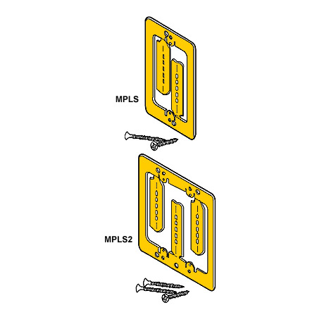 ERC-MPLS1 Single Gang Metallic Low Voltage Mounting Bracket - Drywall with Screws