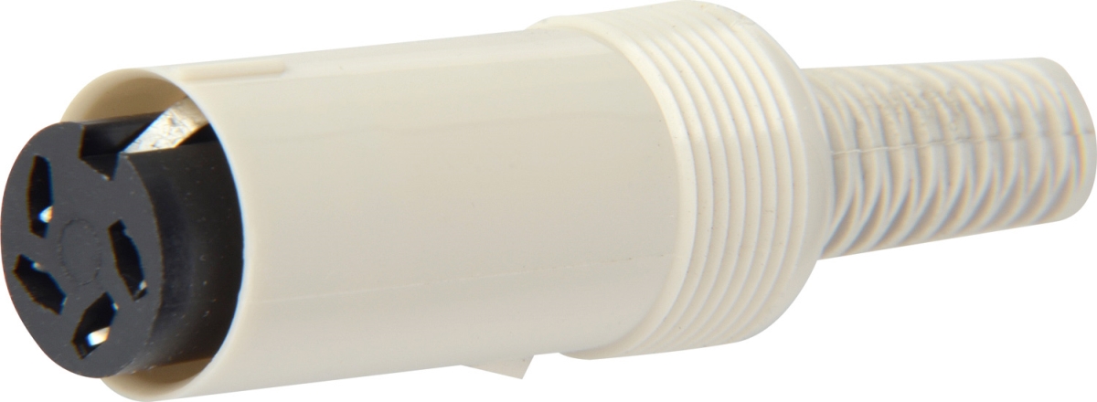LXS41F In Line 4 Pin Din Female Cable End Connector