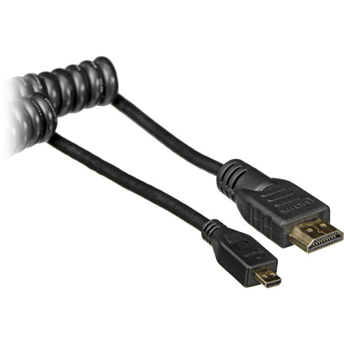 ATO-MCAB014 Coiled Micro to Full HDMI Cable 50-65cm