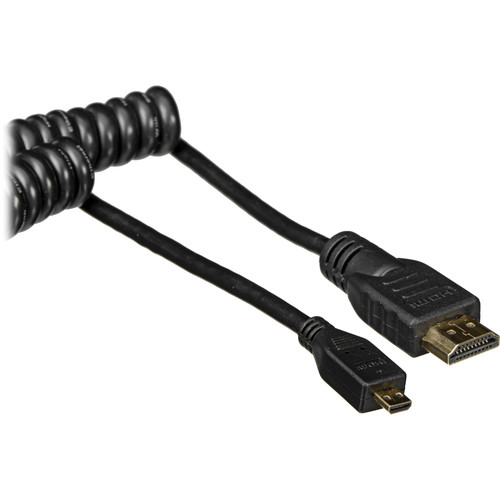 ATO-MCAB015 Coiled Micro To Full HDMI Cable 30-45 cm