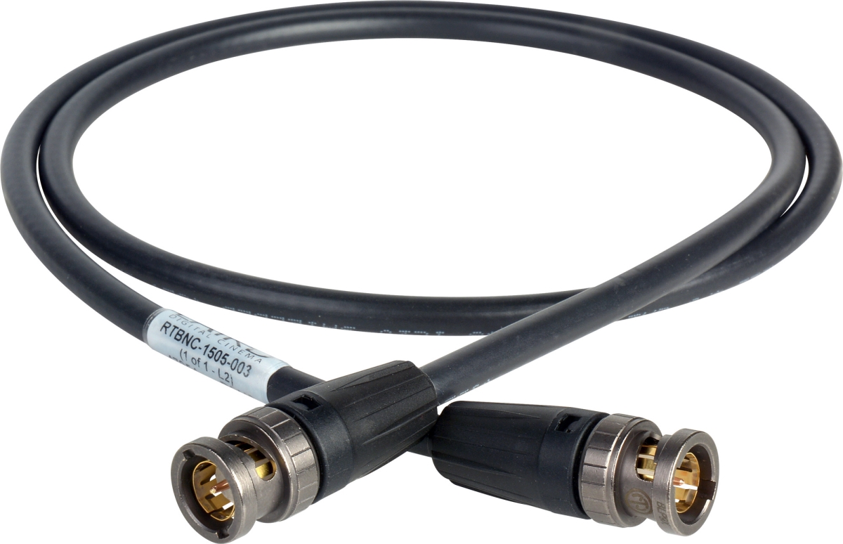 RTBNC-1505-003 6G-2K UHD Cable Assembly with Neutrik Rear Twist UHD BNC Connectors & Belden RG59 1505A Cable -3 ft.