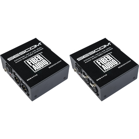 SES-X-FA2 Portable Battery Operated 2 Channel Mic & Line Level Audio Over Single Fiber Extender Kit