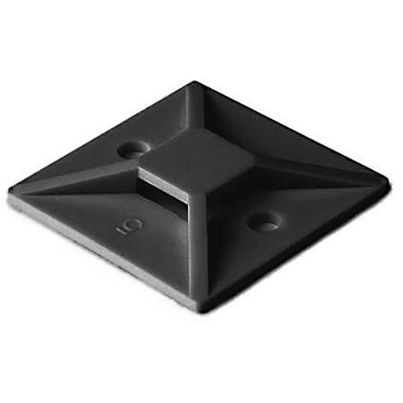 Picture of HellermannTyton MB3A-OW-1000 Black Tie Mount, 0.75 x 0.75 in. - Pack of 1000
