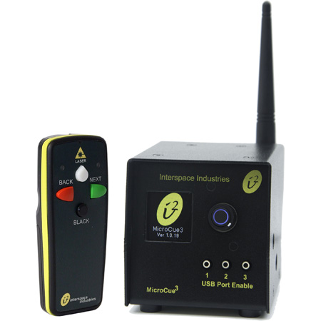 MicroCue3 3 USB Cueing System with 1 x 3 Button Laser Handset