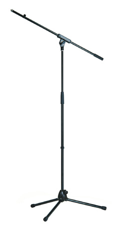KM-210-70BK 35.433-62.992 in. Tripod Base Microphone Stand with Boom Arm, Black