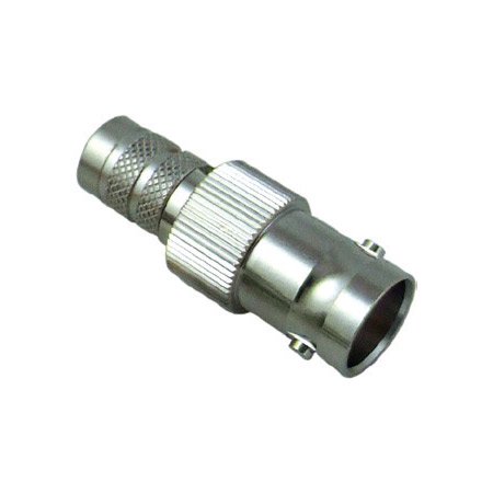 KNG-206G-034-2N Din-Plug & BNC-Jack Inline Adapter- Nickel