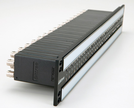 Picture of Bittree BIT-B96DCFNIISE3 12 in. REV A 1 RU 2 x 48 Mono Spaced Chassis Bantam Patchbay - Black
