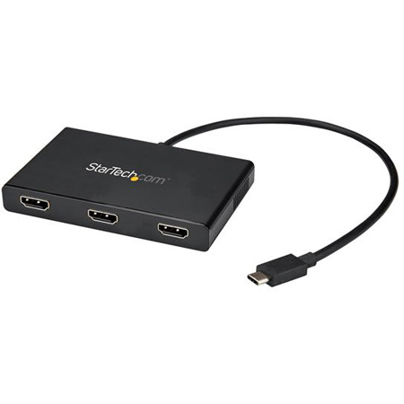 Picture of StarTech ST-MSTCDP123HD USB C to HDMI Multi-Monitor Adapter - 3-Port MST Hub