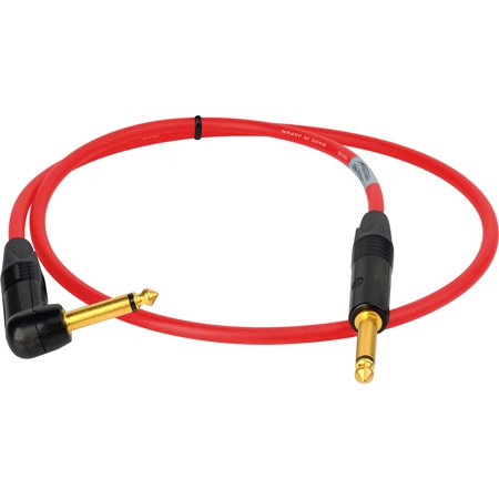 Picture of TecNec GS6-TSTSA-25-RD 25 ft. Cable with Neutrik XS 0.25 RA Phone Plugs - Red