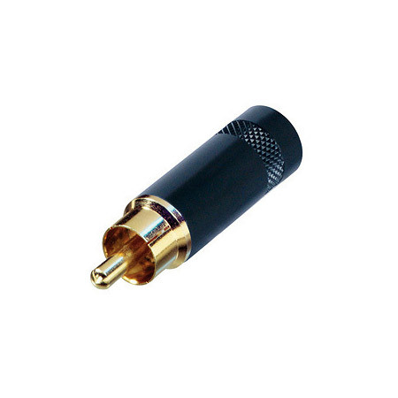 NYS352BG RCA Plug with Gold Contacts & Black Plated Handle