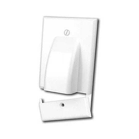 TN-120615 Hinged Bulk Cable Wall Plate Single Gang - Almond