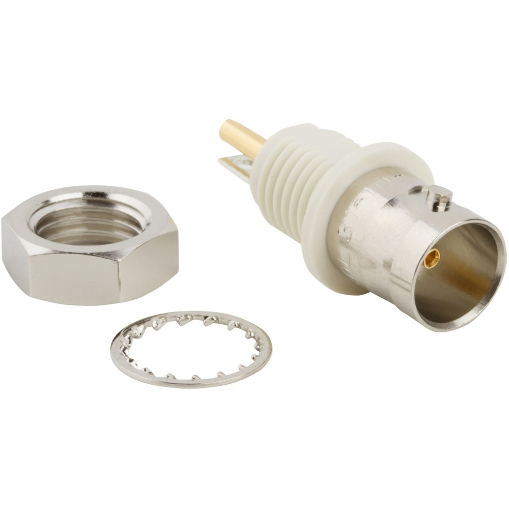 31-10-75 BNC Straight Jack Isolated Solder Cup - 75 Ohm - Bulkhead