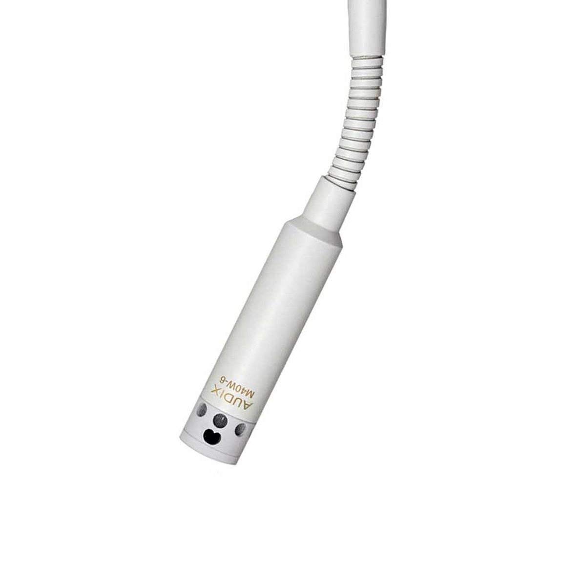 AUD-M40W6 6 in. Hanging Integrated White Gooseneck Ceiling Microphone with Gooseneck