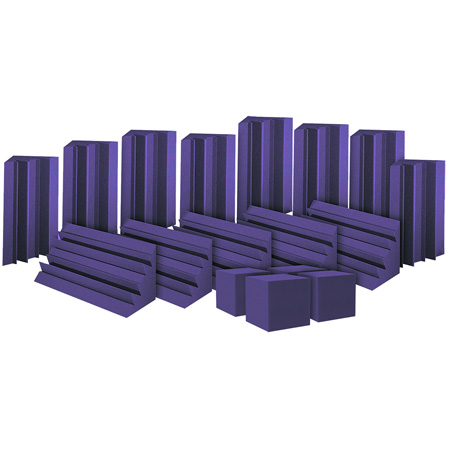 Picture of Auralex Acoustics AUR-ATOM12-PUR Bass Traps System - Purple