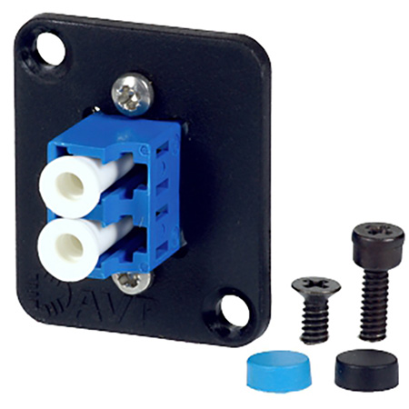 AVP-UMF-SMD-LCBL Maxxum LC Singlemode Duplex Fiber Optic Panel Mount Feedthru Blue Adapter Plate