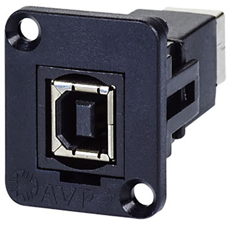 AVP-UMSB-B Maxxum USB 2 Type B to B Feedthru F-F Black Chassis Adapter Plate & Hardware MIS Color-Code