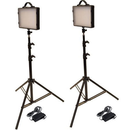 Picture of Bescor Video Accessories BES-LED-200K Dimmable Studio Light Kit