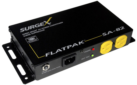 SX-SA82-BK 8 amps at 120V Flat Pak Surge Suppressor & Power Conditioner