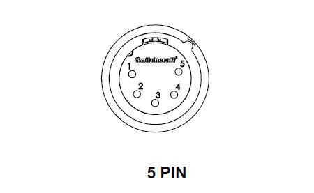 SW-AAA5MBZ 5 Pin Male Cord Plug