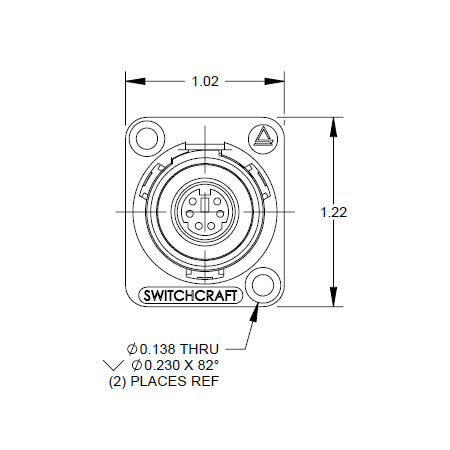 SW-EH6MD2BX EH Series Female to Female PS-2 Mouse Jack, Black