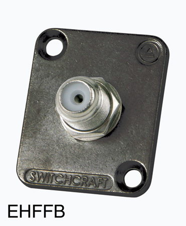 SW-EHFF2B EH Series F Type to F Type Feed-Through Connector, Black