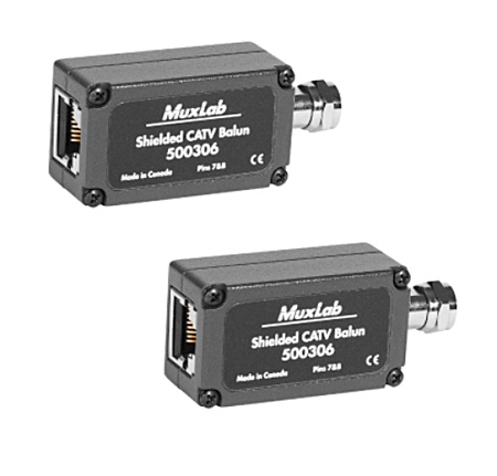 Picture of Mux-Lab MUX-500306-2PK Shielded CATV Balun - Pack of 2