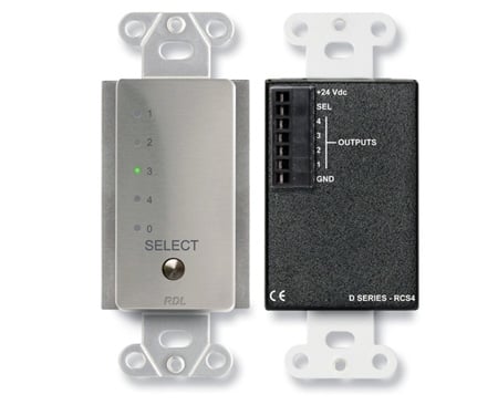 RDL-DS-RCS4 Remote Channel Selector - 4 Channels - Controls RU-SX4A