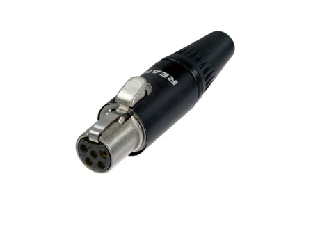 RN-RT5FC-B Tiny Cable Connector 5-Pole Female Black Housing & Gold Plated