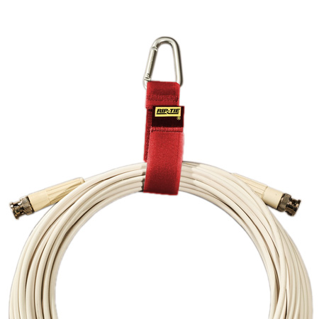 J-S9-T10-RD Silver Triangle Carabiner Style Cable Carriers, Red - Pack of 10