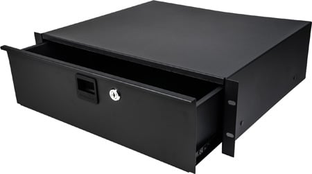 SRKDR3U 3RU Rack Drawer with Key Lock & Rear Cable Raceway Knockout