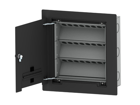 -WB-X2-XLR-B Back Box 3 Rows of 8 Neutrik D-1 Holes 24 Total