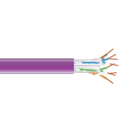 1000 ft. GigaTrue CAT6 550-MHz Solid Bulk Cable, PVC Violet