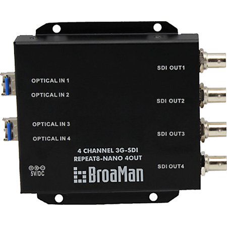 Picture of BroaMan BRM-RPT8NO4OUT3G Converter for Single Mode Fiber to 4x 3G-SDI