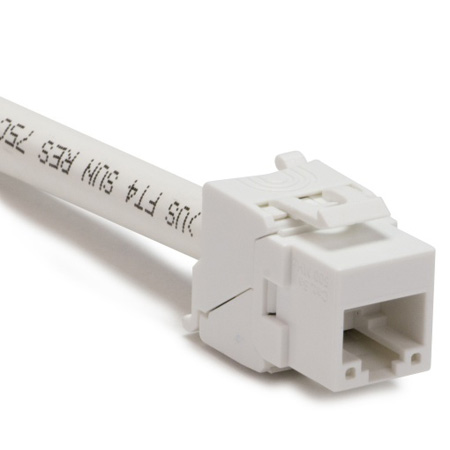 PLAT-752WH-1 Keystone Cat6A Jack UTP Tool-Less - White