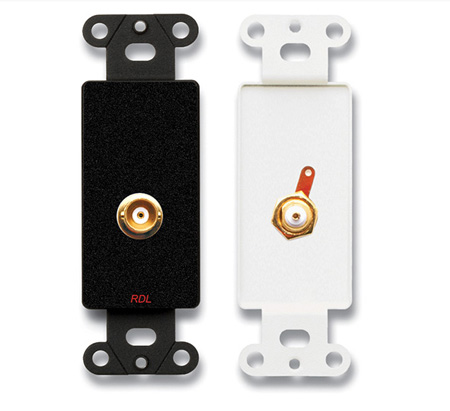 RDL-DB-BNC Jack on Decora Wall Plate - Solder type