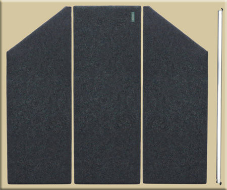 Clearsonic Manufacturing  Three Section LidPac Drum Shield Top - Dark Gray