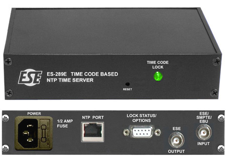 Picture of ESE ESE-ES-289E-P-UL 19 in. Time Code Referenced NTP Server with Rack Mount & UL Approved Wall Mount Power Supply
