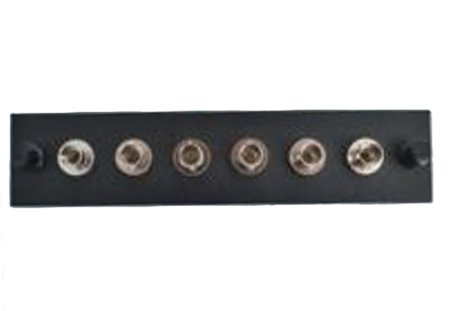 FIS-F1ST6BKSUL Style Plate Loaded with Single Mode Adapters, Black - Pack of 6