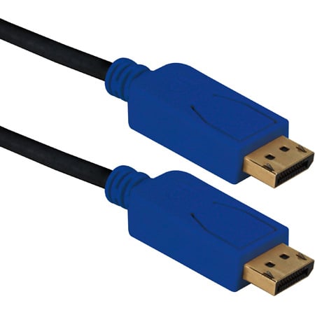 NB-DP-06BBL 6 ft. Display Port UltraHD 4K Black Cable with Blue Connectors & Latches