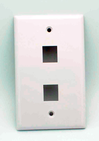 VCO-820102 Keystone Wall Plate 2 Port, White