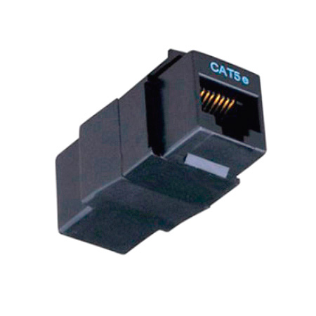VCO-820354 Cat5e RJ45 Feed-Thru Panel Mount - Black
