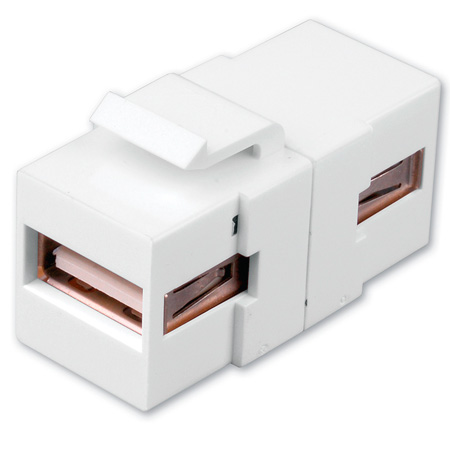 VCO-820498 Keystone Insert USB A to USB A - White