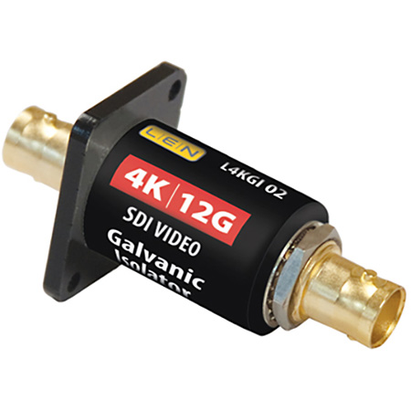 -L4KGI02 4K 12G Galvanic Isolator in Line Model with Mounting Flange