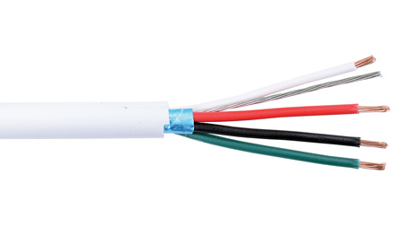 Picture of Liberty Wire & Cable LWC-22-2PPSHUNWE Intercom 22 AWG 2 Pair with One Pair Shielded Plenum Cable Reel - White