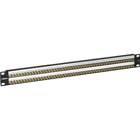 BIT-BH-248A2B12M 12 guage Plus Micro BNC Coaxial Feed Through Patch Panel - 2 x 48 - 1RU